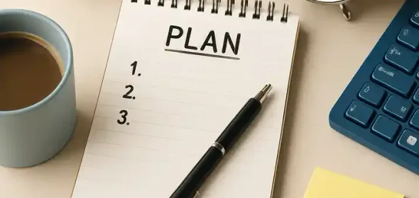 Chercheur d’emploi restant motivé pendant une longue recherche avec carnet et planning