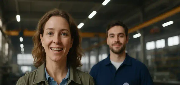 Un recruteur crée une offre d'emploi vidéo au bureau