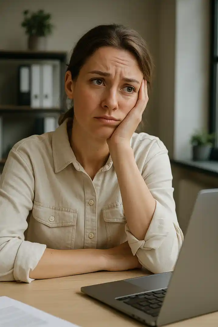 Employé regardant pensivement par la fenêtre pendant sa journée de travail