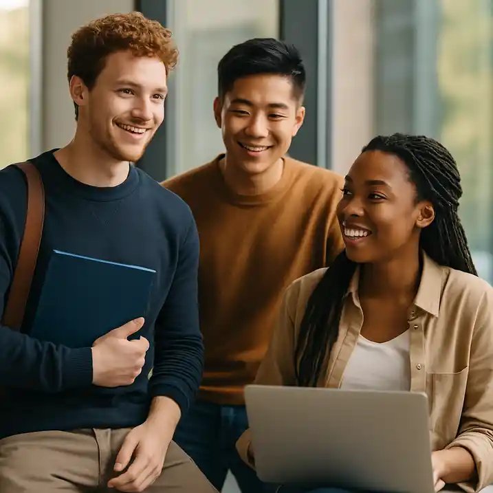 Jeunes professionnels en pleine séance de brainstorming dans un bureau moderne