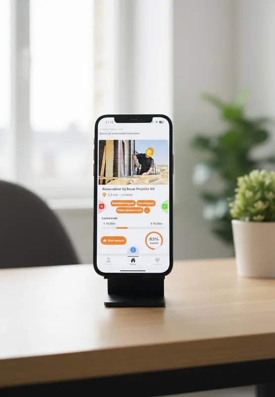 Application Werkvolk sur smartphone